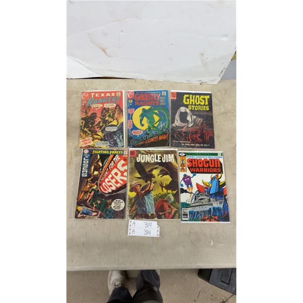 Vintage Comic Books: Texas Rangers, Ghostly Haunts, Ghost Stories, Jungle Jim, Shogun Warriors and