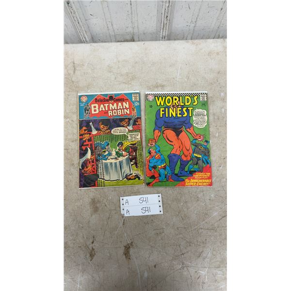DC Detective Comics #383 Batman and Robin 1969 and World's Finest #158 Superman Comics