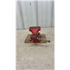 Image 2 : Red Bench 3.5” Vise with Swivel Base, Mounted on Wooden Block