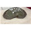 Image 3 : Pair of Vintage Metal Pan Tractor Seats with Ventilation Holes and Central Mounting Plates