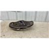 Image 7 : Pair of Vintage Metal Pan Tractor Seats with Ventilation Holes and Central Mounting Plates