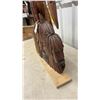 Image 6 : Hand-Carved Wooden African Vulture God Sculpture - 32” Tall