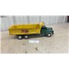 Image 1 : Vintage Lincoln Toys Hi-Dump Pressed Steel Dump Truck with Green Cab and Yellow Bed