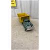 Image 2 : Vintage Lincoln Toys Hi-Dump Pressed Steel Dump Truck with Green Cab and Yellow Bed