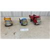 Image 1 : Vintage Tonka Toy Truck 2 Blue Pickup, Orange Mini-Dump and Red Zelco Mighty Dump