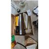 Image 2 : Philips Electric Knife, Two Vintage Irons, Two Glass Blenders. Cannisters
