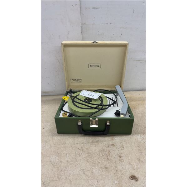Vintage Century CMV-901 Portable Suitcase Record Player, Multi-Speed 16/33/45/78 RPM, 115V