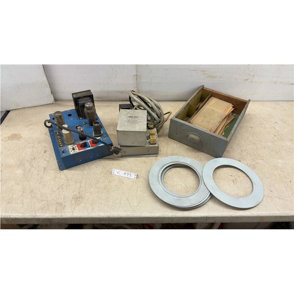 Rock-Ola Jukebox Parts, Selector Receiver, Tube Amplifier, Selection Cards