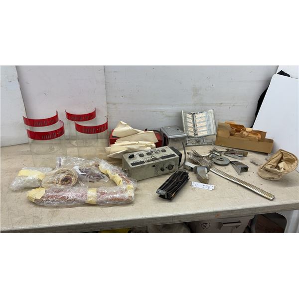 Rock-Ola Jukebox Parts Lot with Seeburg STD160 Tabletop Selector, Glass Panels