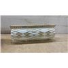Image 8 : Vintage Brass Lantern Pendant Light and Mid-Century Modern Diamond Pattern Wall Light