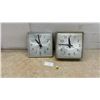 Image 1 : Pair of Vintage IBM and Simplex Program Wall Clocks, 120 Volt, 60 Cycle