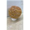Image 3 : Vintage Mid-Century Modern Amber and Clear Spaghetti String Spherical Flush-Mount Lamp, 1960s