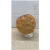 Image 5 : Vintage Mid-Century Modern Amber and Clear Spaghetti String Spherical Flush-Mount Lamp, 1960s