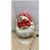 Image 1 : Vintage Empire Plastics Light-Up Santa Claus Face Christmas Decoration, 15 1/2 × 12”