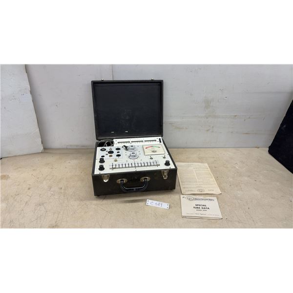 Jackson Model 648S Color Keyed Dynamic Tube Tester With Case and Tube Data Booklet