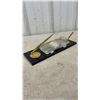 Image 5 : Lamborghini Countach Crystal Model Desk Pen Holder Set on Black Base with 2 Gold Pen Holder