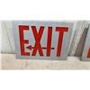 Image 2 : Vintage Emergency Exit Signs and Components with Faceplates, Stencil, and Lighting Units