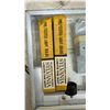 Image 6 : Vintage Emergency Exit Signs and Components with Faceplates, Stencil, and Lighting Units