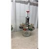 Image 3 : Vintage Mid-Century Shot-O-Matic Pump-Action Cocktail Dispenser with 6 Frosted Shot Glasses