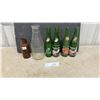 Image 1 : Vintage Glass Bottle Lot: Amber Apothecary Bottle, Milk Bottle, Mountain Dew and 2-Way Soda Bottles