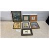Image 1 : 7 Framed Prints, Gainsborough's "The Blue Boy," Watts' "Hope," and More, Largest 13 × 10”