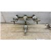 Image 2 : Antique Wall-Mount Three-Handle Utility Faucet and Exposed Pipe Shower Fixture With Cross Handles