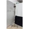 Image 4 : Antique Wall-Mount Three-Handle Utility Faucet and Exposed Pipe Shower Fixture With Cross Handles