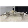 Image 6 : Antique Wall-Mount Three-Handle Utility Faucet and Exposed Pipe Shower Fixture With Cross Handles