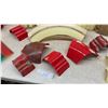 Image 5 : Jukebox Parts, Assorted Plastic Light Diffusers, Curved Panels, Corrugated Red Panels, Striped
