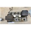 Image 12 : Jukebox Parts, Wurlitzer Model 1100 Metal Base, Chrome Trim Wings, Rock-Ola Selection Plate and