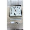 Image 1 : Vintage Sessions Self Starting Square Electric Wall Clock with Trim Pieces and Mounting Hardware