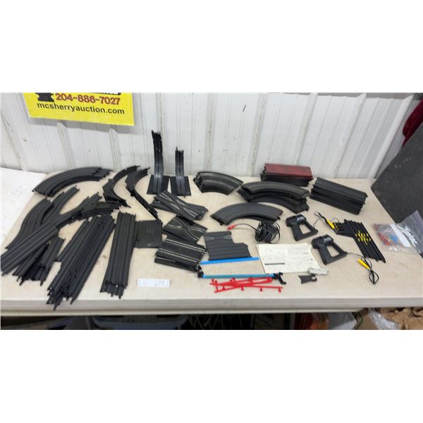 Slot Car Track Set with Track Pieces, Controllers, Power Track