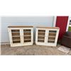Image 1 : Pair of Vintage Wood and Glass Display Cabinets 48 × 11 × 44