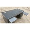 Image 2 : Vintage Steel Office Desk with Pull-Out Trays and Multiple Drawers 60 × 30 × 28