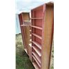 Image 6 : Two White Wood Display Shelves, One with Cabinet and Three Round Tiered Shelves 78 × 45 × 12