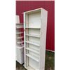 Image 8 : Two White Wood Display Shelves, One with Cabinet and Three Round Tiered Shelves 78 × 45 × 12