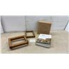 Image 1 : Vintage Wooden Tennis Racket Presses, Woven Speaker, and "Art Across Time" Hardcover by Adams