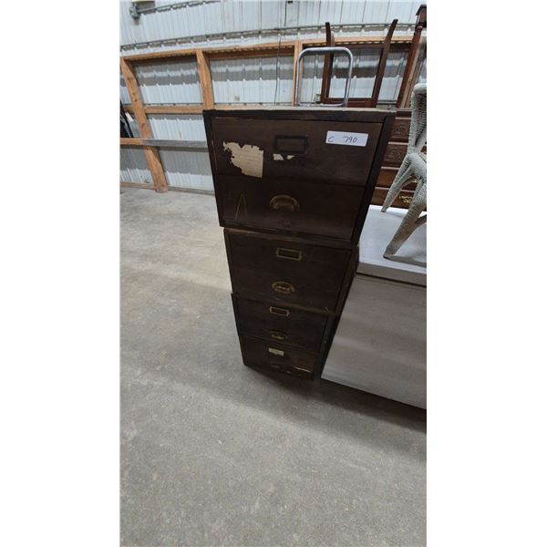 Canadian National Railways 4 stackable -Drawer Wooden Filing Cabinet and 51”×24”×18”