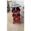 Image 2 : Three-Tier Rolling Oil Can Service Cart, 34 × 13 1/2 × 26”