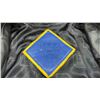Image 3 : Rare Michael Hoban North Beach Lambskin Leather Bomber Jacket, Size XL, Blue, Black, and Yellow