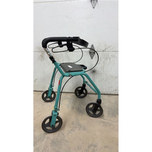 Dolomite Legacy Four-Wheeled Rollator Walker with Seat and Handbrakes