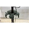 Image 12 : Vintage-Style Bronze Metal Table Lamps with Scrolled Base and Palm Motif, Set of 3, Tallest 32”