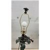 Image 13 : Vintage-Style Bronze Metal Table Lamps with Scrolled Base and Palm Motif, Set of 3, Tallest 32”