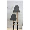 Image 9 : Vintage-Style Bronze Metal Table Lamps with Scrolled Base and Palm Motif, Set of 3, Tallest 32”