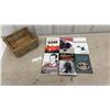 Image 1 : 6 Hockey Books with Wicker Basket