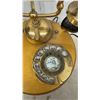Image 4 : Vintage Barrel Shaped Brass Middle Eastern/Moroccan Corded Telephone