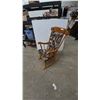 Image 1 : Wooden Rocking Chair with Upholstered Seat and Back Cushions