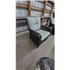 Image 3 : Wicker Patio Set: Chair, Loveseat, Side Tables, and Coffee Table