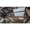 Image 5 : Dark Wood and Glass Display Shelf with Gold Accents 5 tier. 72”×32”×14”