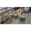 Image 4 : Rattan Table with Glass Top and Six Rattan Dining Chairs